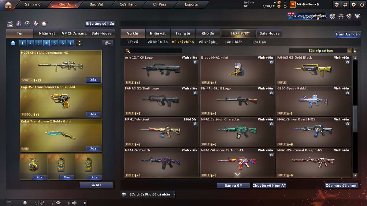shop acc cf uy tin gia re